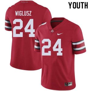 NCAA Ohio State Buckeyes Youth #24 Sam Wiglusz Red Nike Football College Jersey NEG6245EL